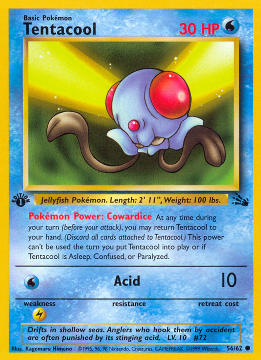 Tentacool (056/62) Reverse Holo card image