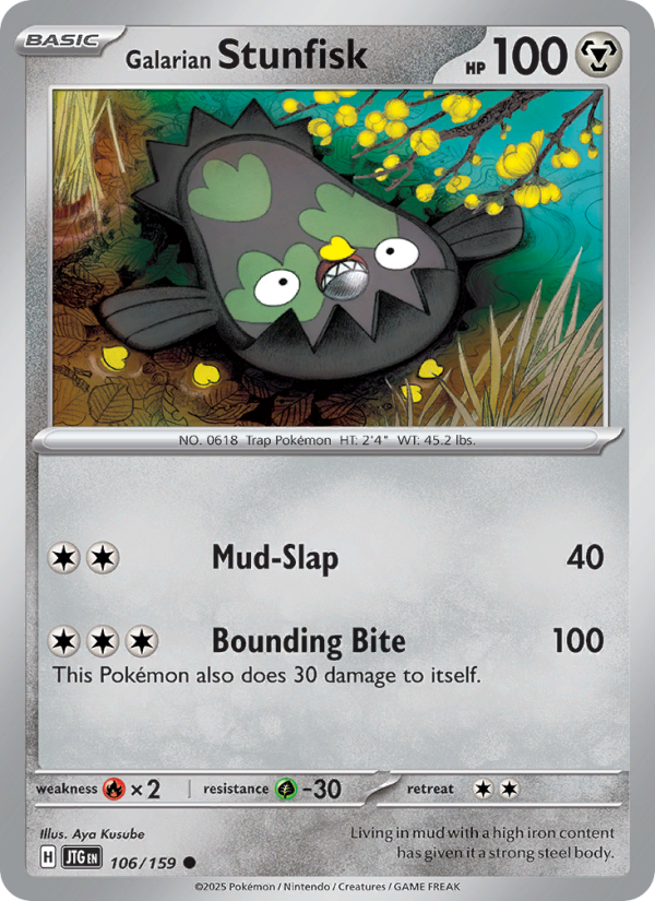 Galarian Stunfisk (106/159) Reverse Holo card image