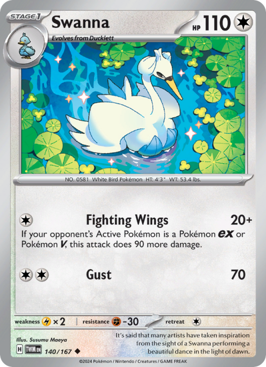 Swanna (140/167) Reverse Holo card image