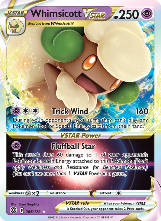 Whimsicott VSTAR (065/172) Holographic card image
