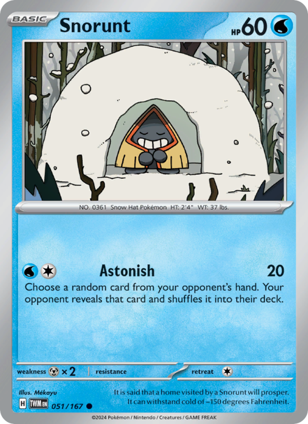 Snorunt (051/167) Reverse Holo card image