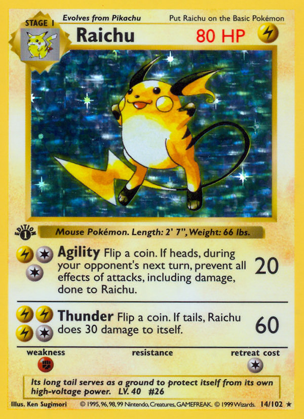 Raichu (014/102) Reverse Holo card image