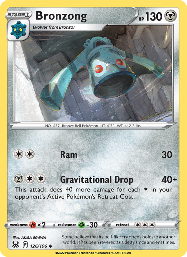 Bronzong (126/196) Reverse Holo card image