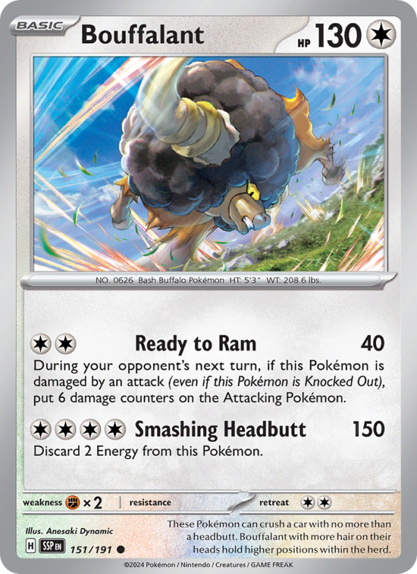 Bouffalant (151/191) Reverse Holo card image