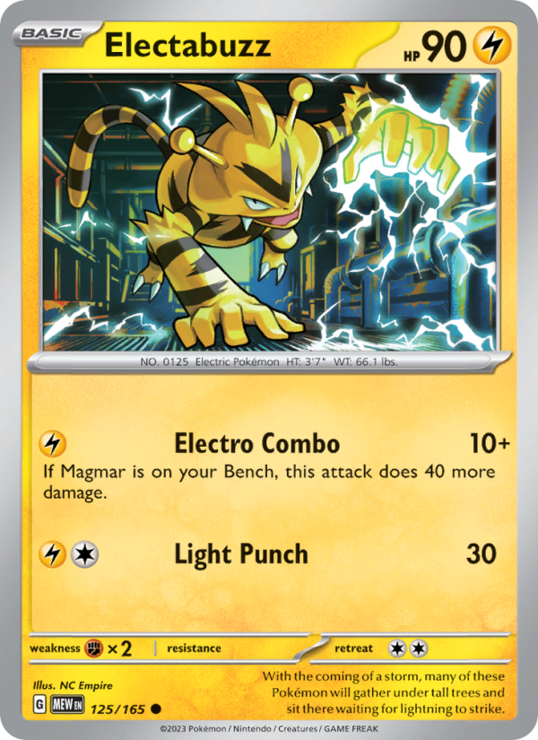 Electabuzz (125/165) Reverse Holo card image