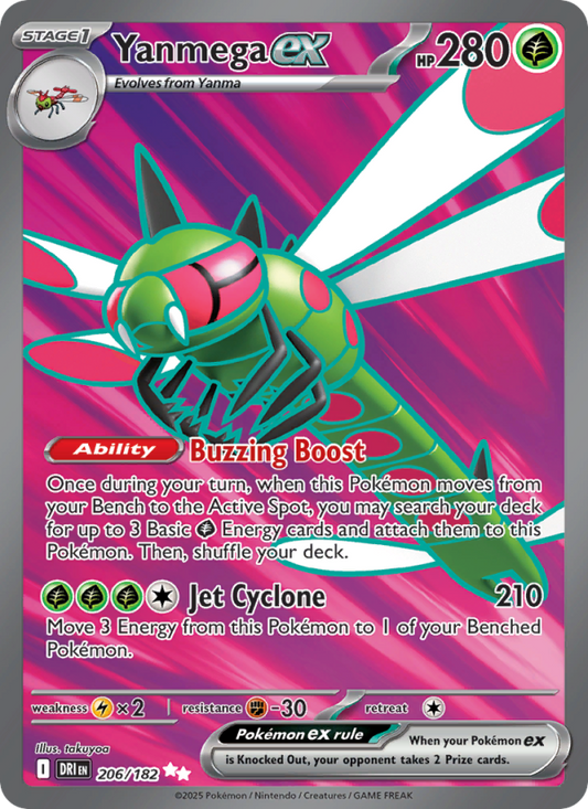 Yanmega ex (206/182) Reverse Holo card image