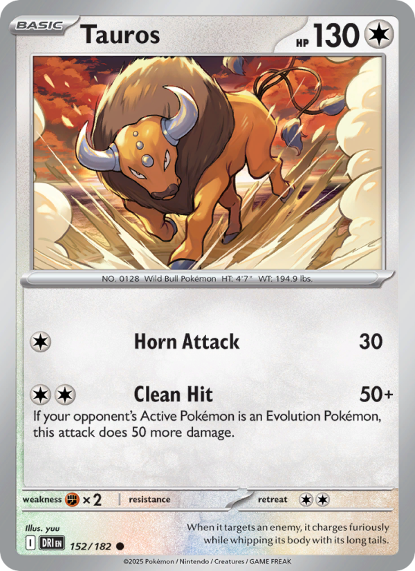 Tauros (152/182) Reverse Holo card image