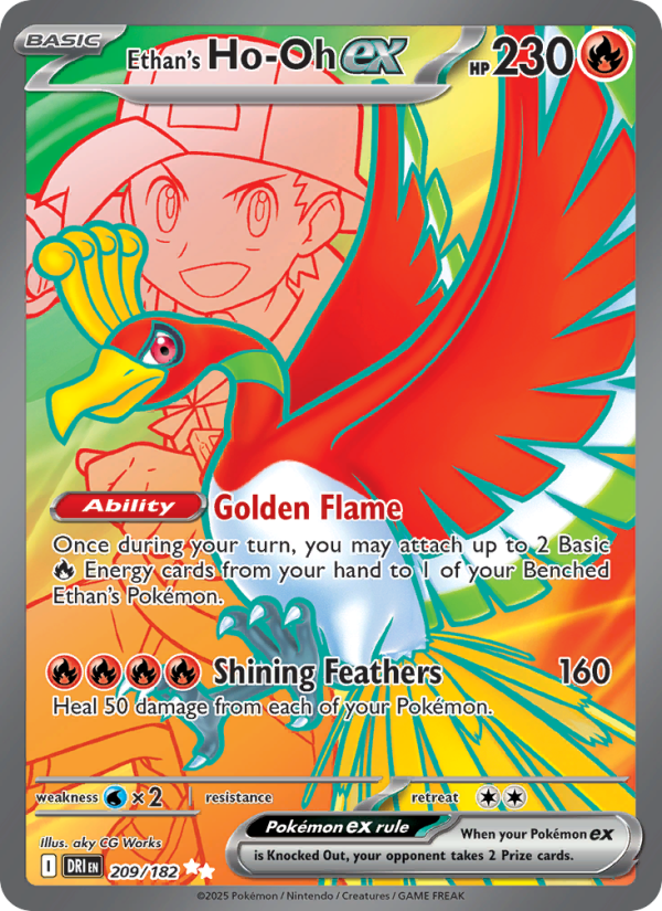Ethan's Ho-Oh ex (209/182) Reverse Holo card image