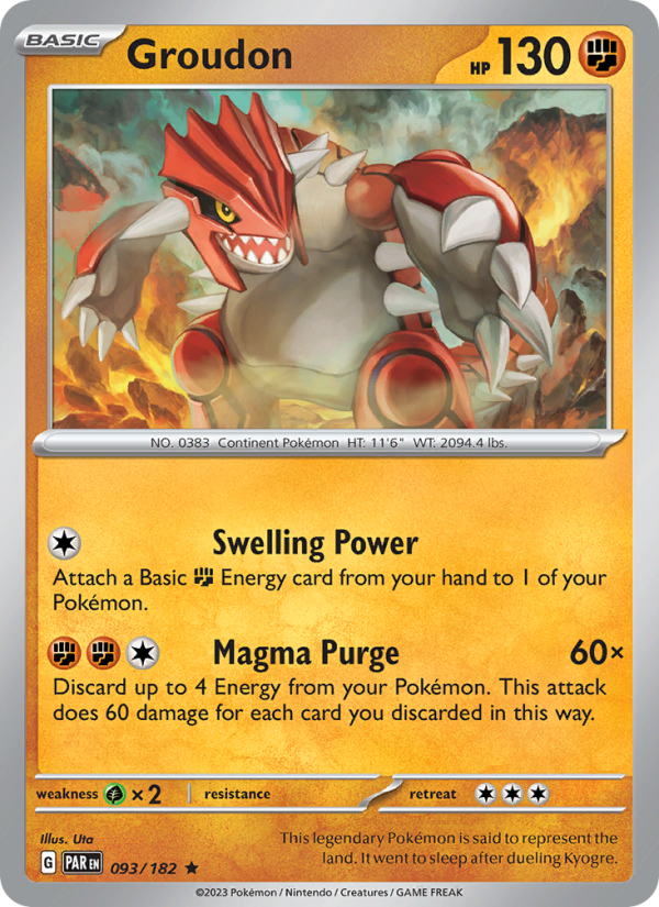 Groudon (093/182) Holographic card image