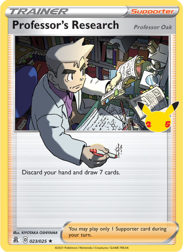 Professor's Research (Professor Oak) (023/25) Holographic card image