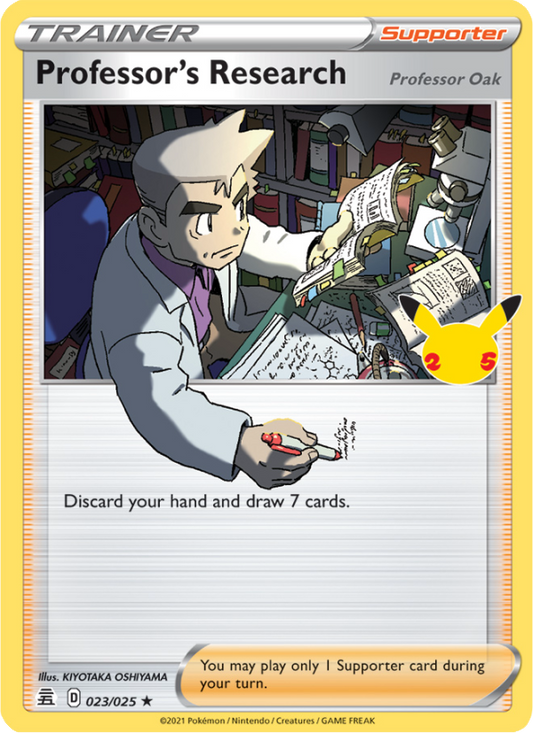 Professor's Research (Professor Oak) (023/25) Holographic card image
