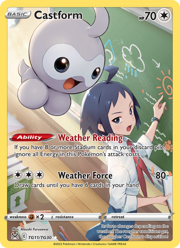 Castform (TG11/196) Holographic card image