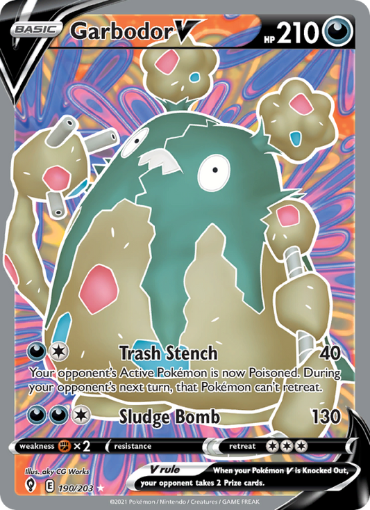 Garbodor V (190/203) Holographic card image