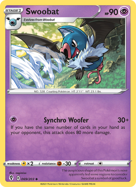 Swoobat (069/203) Reverse Holo card image