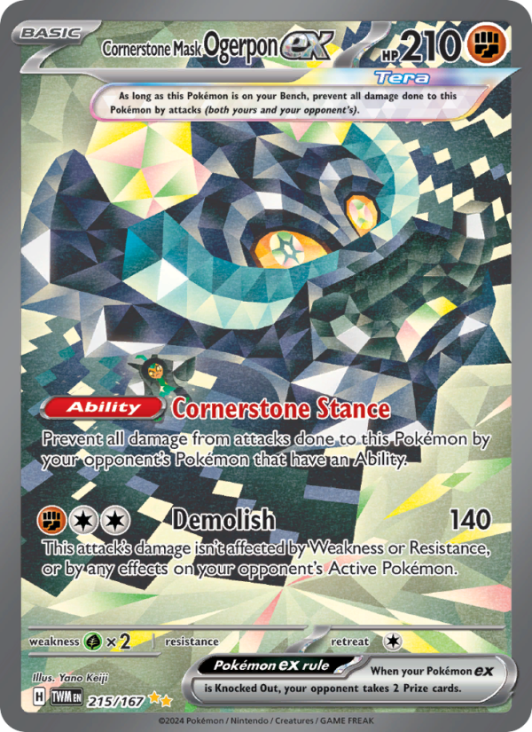 Cornerstone Mask Ogerpon ex (215/167) Holographic card image