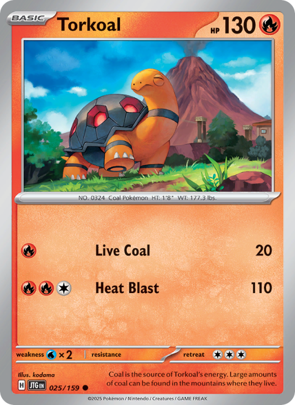 Torkoal (025/159) Reverse Holo card image