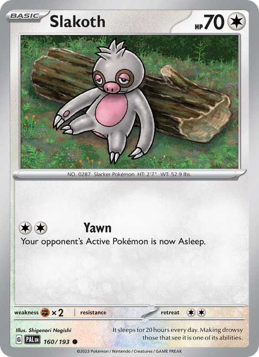 Slakoth (160/193) Reverse Holo card image