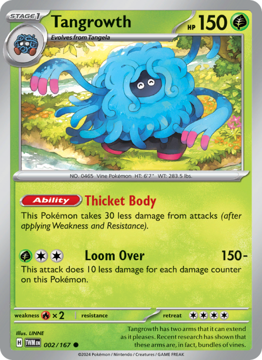 Tangrowth (002/167) Reverse Holo card image