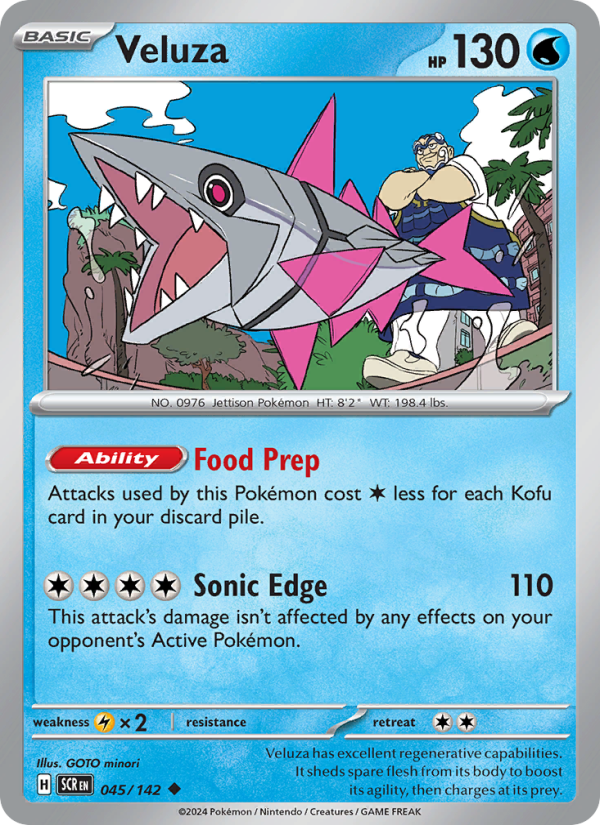 Veluza (045/142) Reverse Holo card image