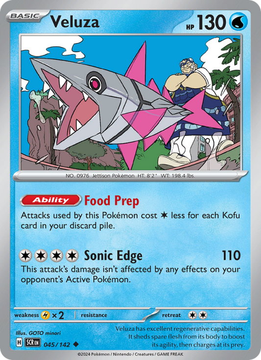Veluza (045/142) Reverse Holo card image