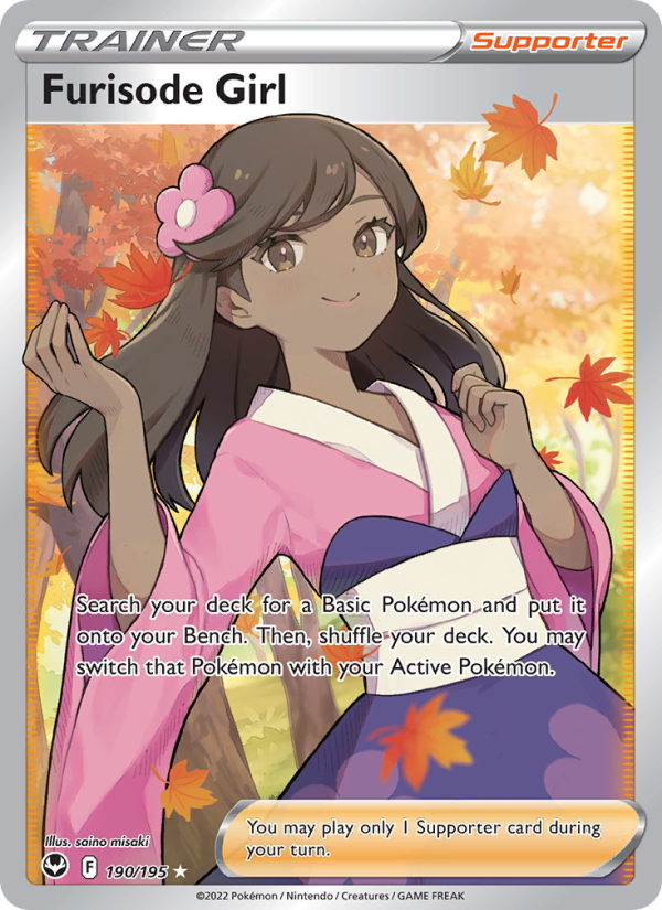 Furisode Girl (190/195) Holographic card image