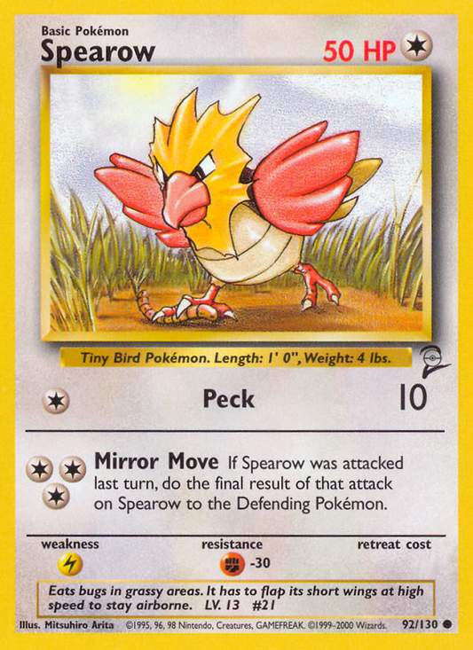 Spearow (092/130) Reverse Holo card image