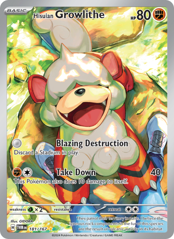 Hisuian Growlithe (181/167) Holographic card image