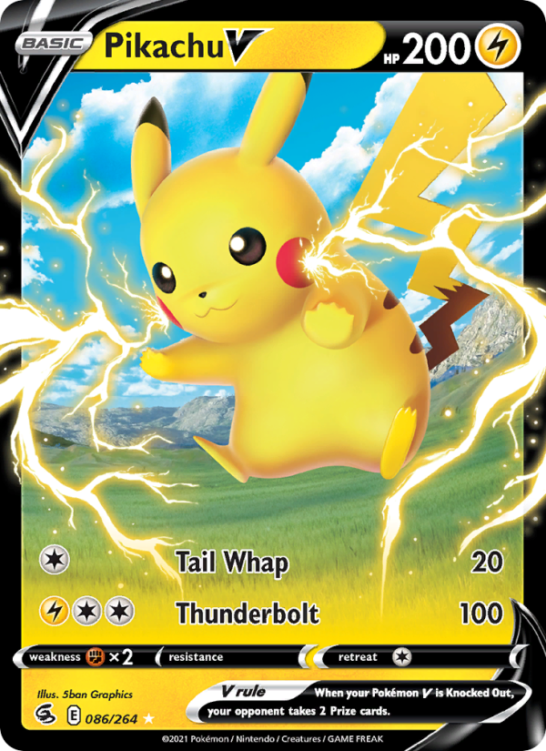 Pikachu V (086/264) Holographic card image