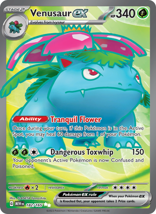 Venusaur ex (182/165) Holographic card image