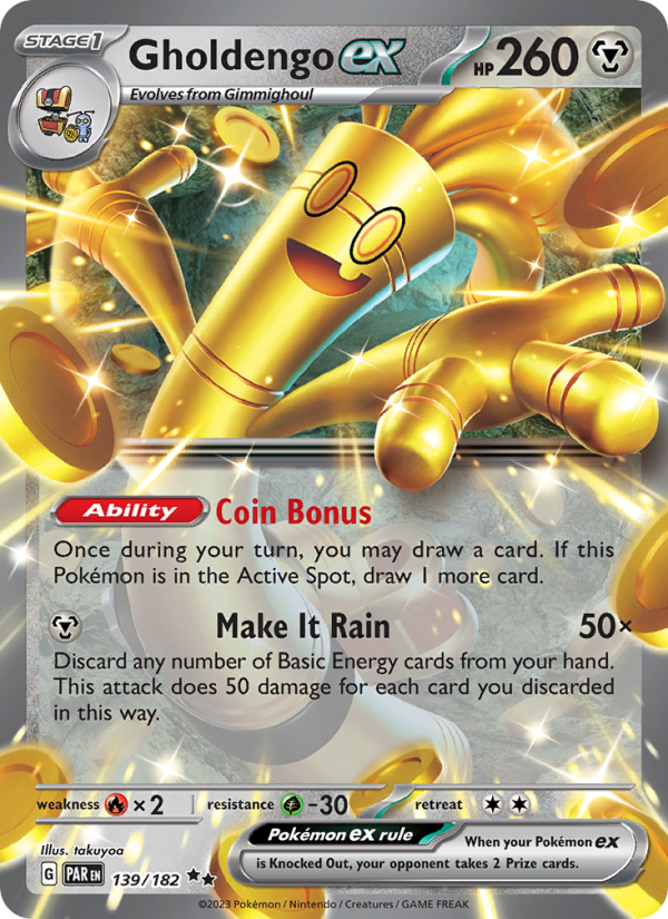 Gholdengo ex (139/182) Holographic card image