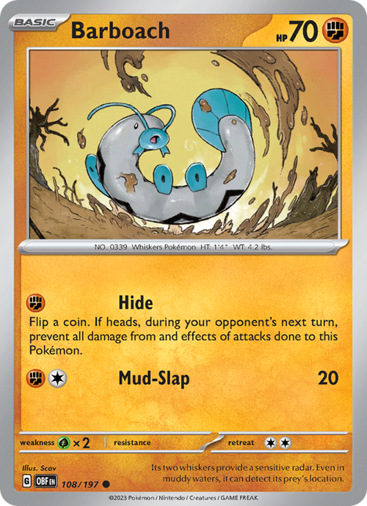 Barboach (108/197) Reverse Holo card image