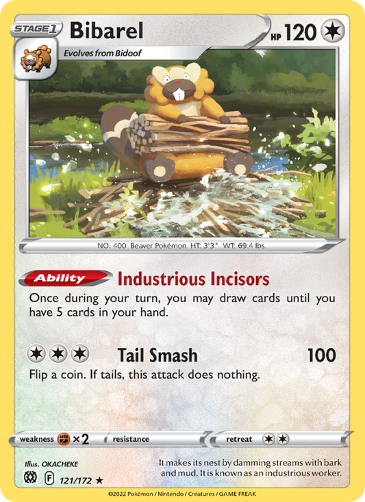 Bibarel (121/172) Reverse Holo card image
