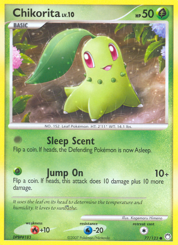 Chikorita (077/122) Reverse Holo card image
