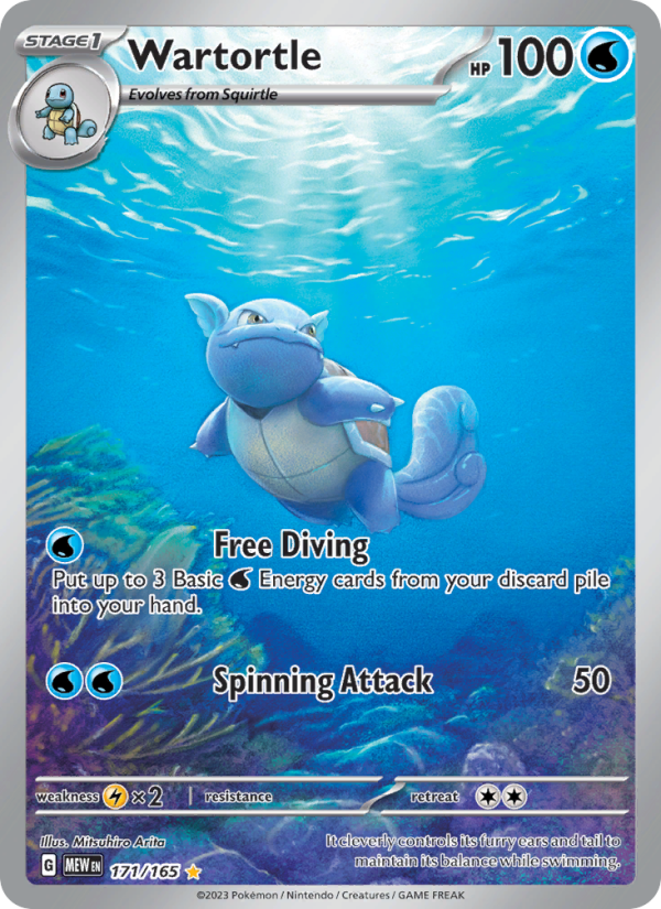 Wartortle (171/165) Holographic card image