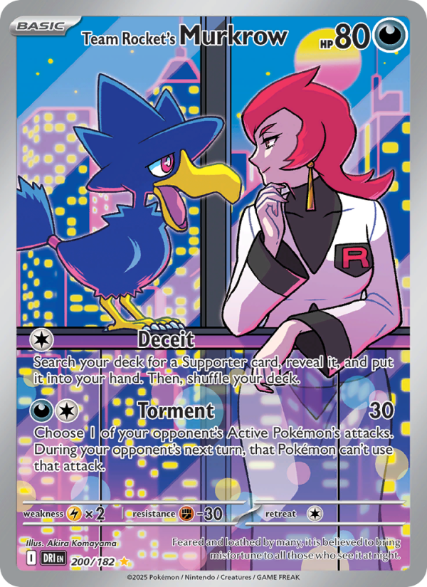Team Rocket's Murkrow (200/182) Reverse Holo card image