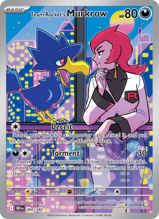 Team Rocket's Murkrow (200/182) Reverse Holo card image
