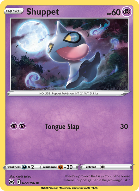 Shuppet (072/196) Reverse Holo card image