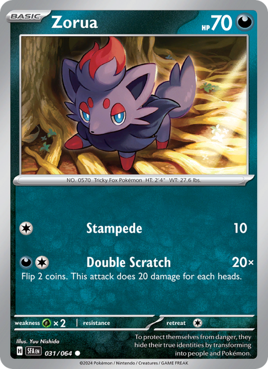 Zorua (031/64) Reverse Holo card image