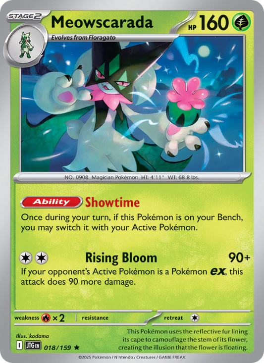 Meowscarada (018/159) Reverse Holo card image
