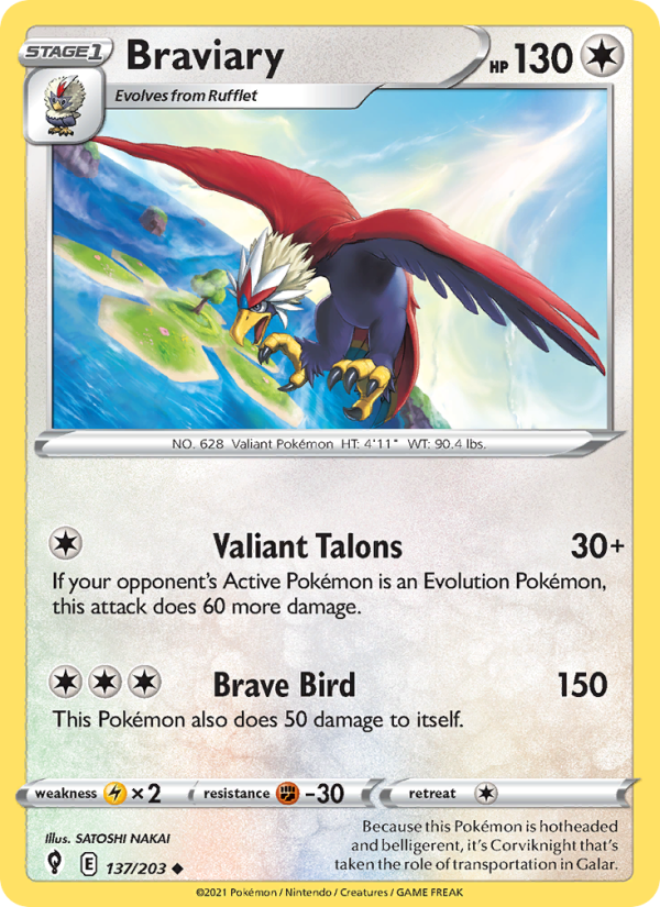 Braviary (137/203) Reverse Holo card image