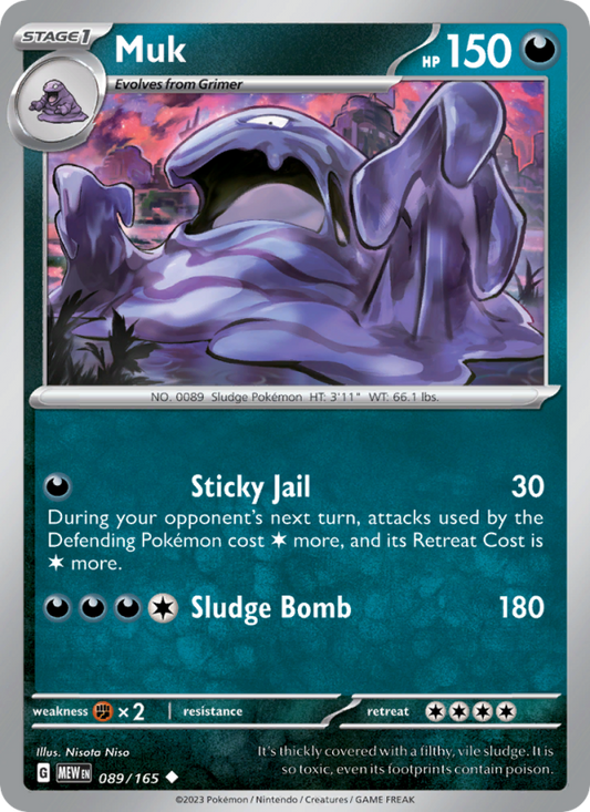 Muk (089/165) Reverse Holo card image
