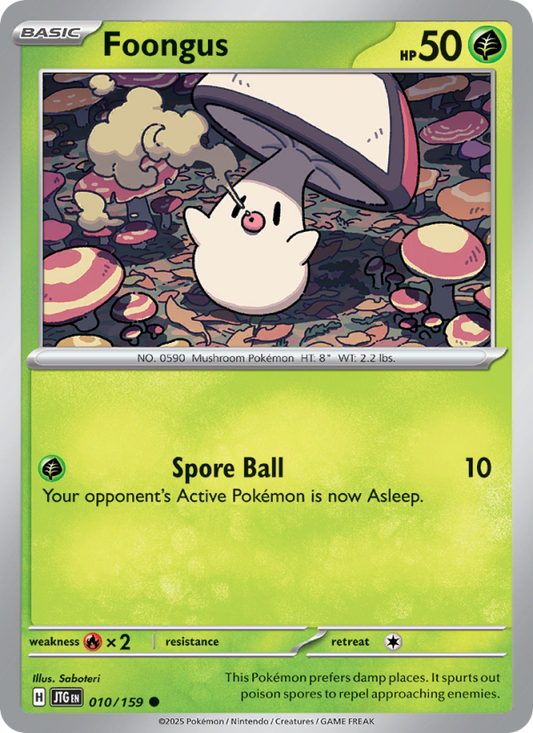 Foongus (010/159) Reverse Holo card image