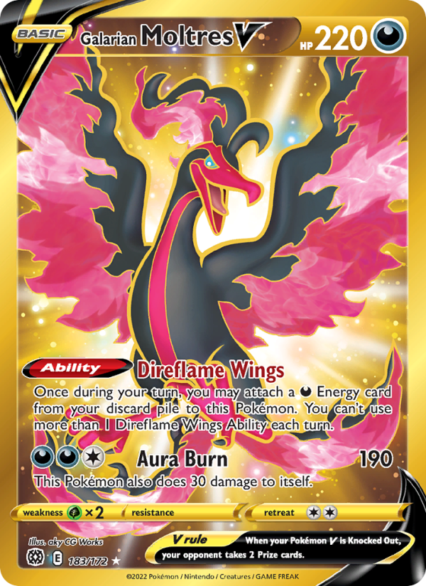 Galarian Moltres V (183/172) Holographic card image