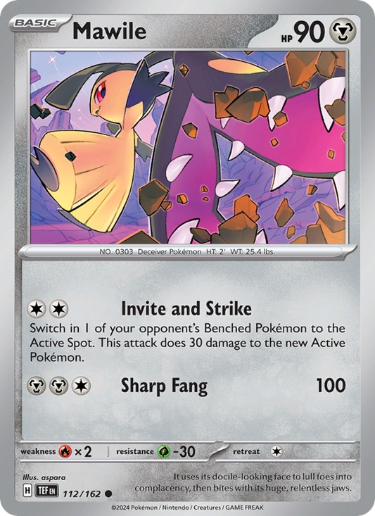 Mawile (112/162) Reverse Holo card image
