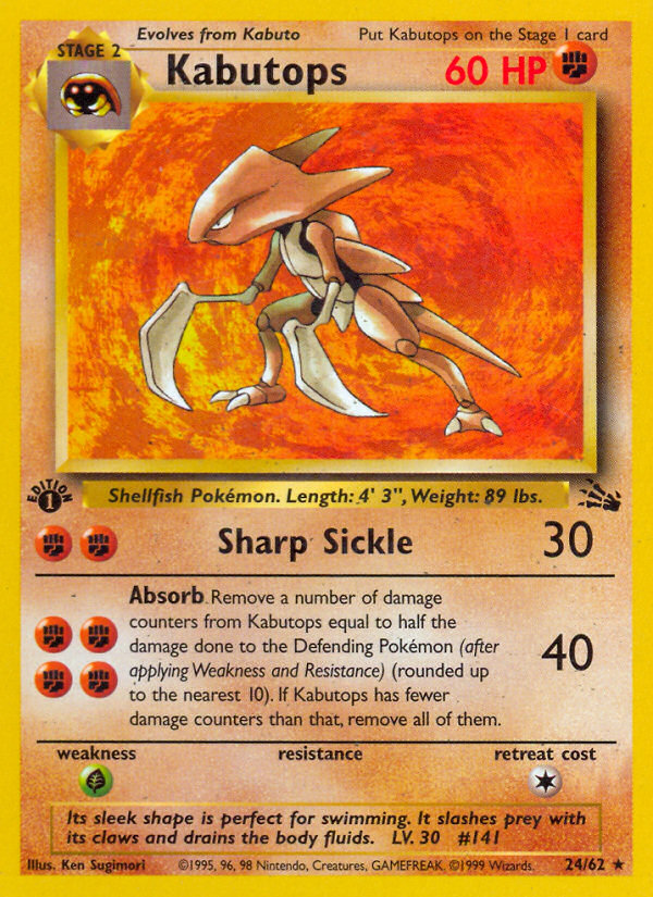 Kabutops (024/62) Reverse Holo card image