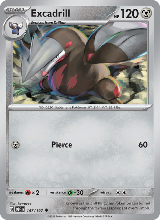 Excadrill (147/197) Reverse Holo card image