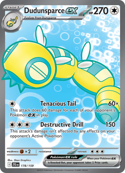 Dudunsparce ex (178/159) Reverse Holo card image