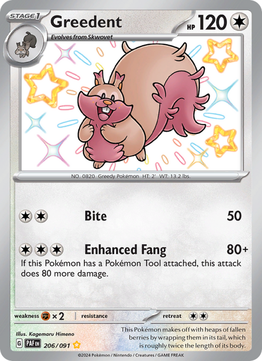 Greedent (206/91) Holographic card image