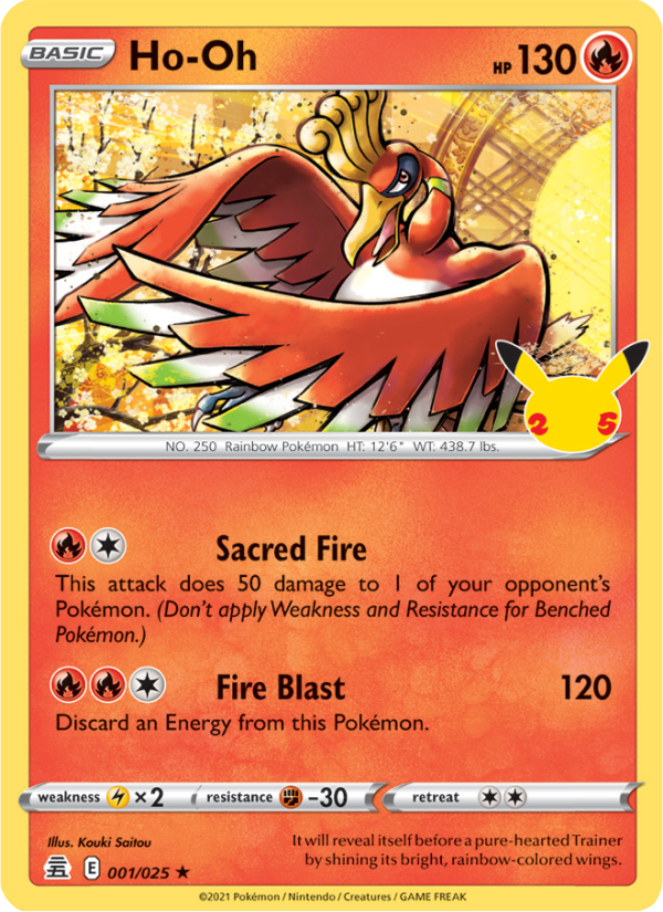 Ho-Oh (001/25) Holographic card image