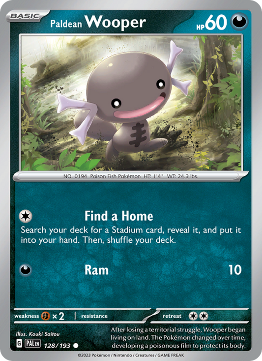 Paldean Wooper (128/193) Reverse Holo card image